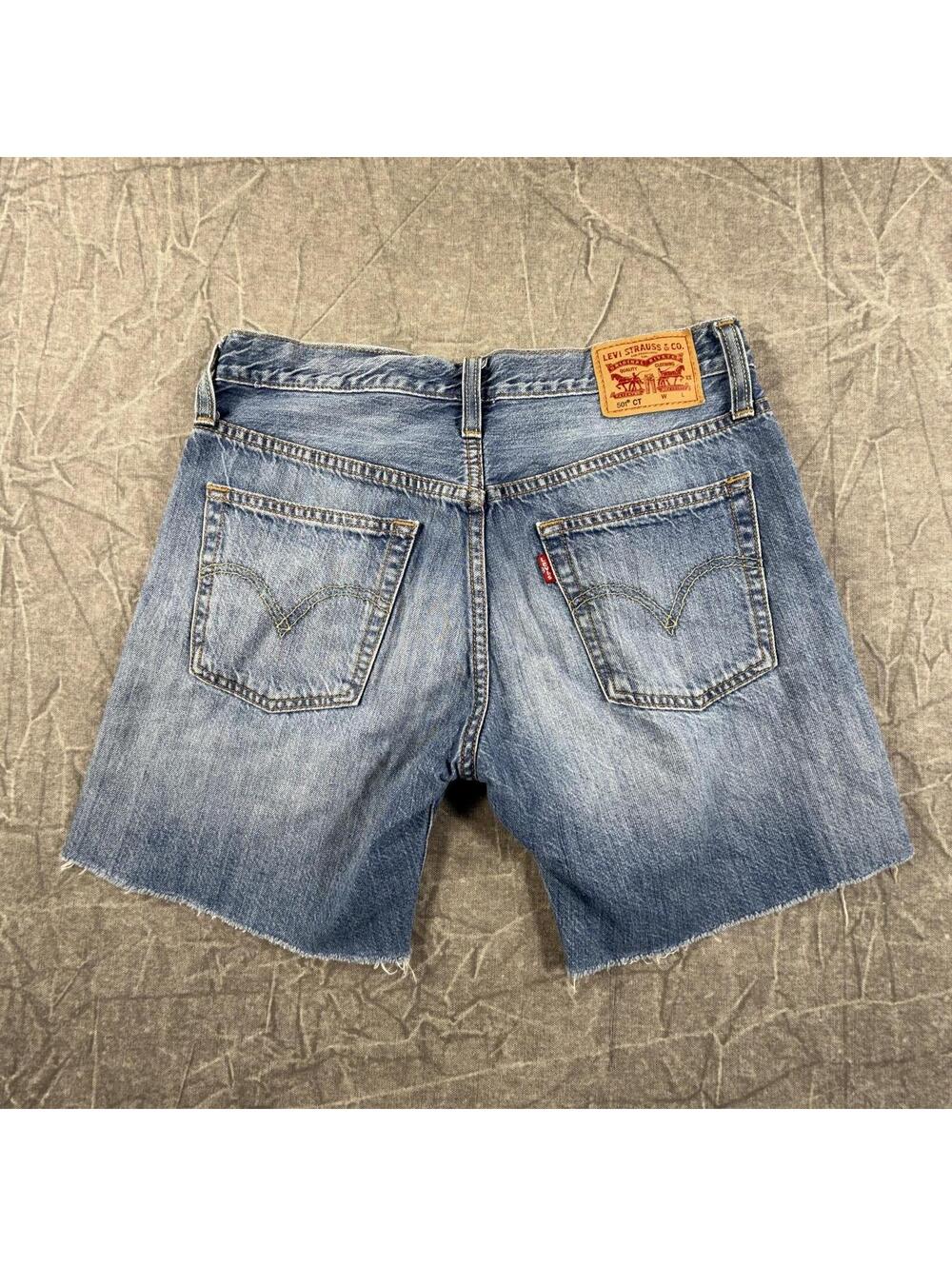 Levis Shorts Women's W24 Blue 501 Medium Wash